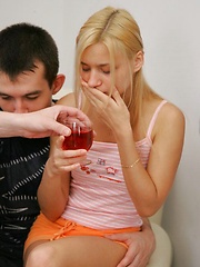 Three guys get teeny drunk and use her every hole