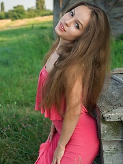 Arina G carefree allure, natural beauty, and sweet smile in a countryside shoot